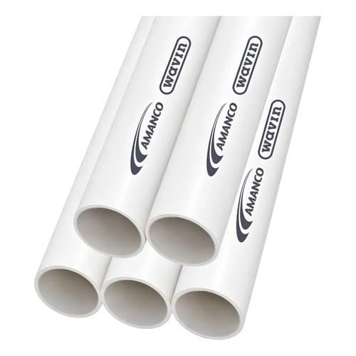 Kit 5 Tubo Cano Pvc Esgoto 100mm - 1 Metro Amanco
