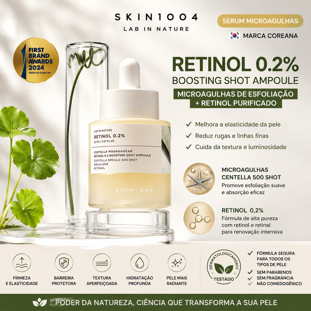 [SKIN1004] Ampola De Tiro Intensificadora De Madagascar Centella Retinol 0.2 , 30ml | Soro Suave Antienvelhecimento Para
