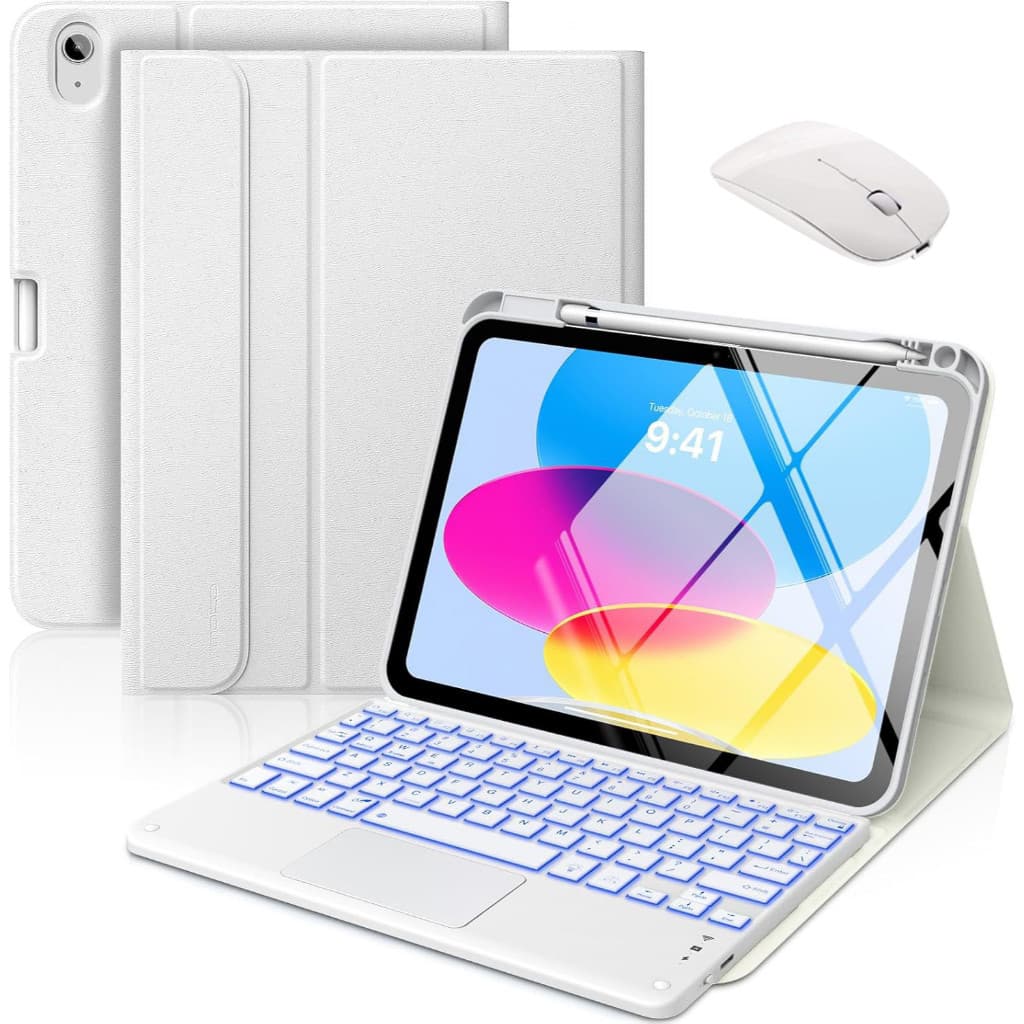 Kit Capa + Teclado ABNT2 Bluetooth com Touchpad e Mouse Para Redmi Pad SE 11" 2023/2025 e Redmi Pad 2