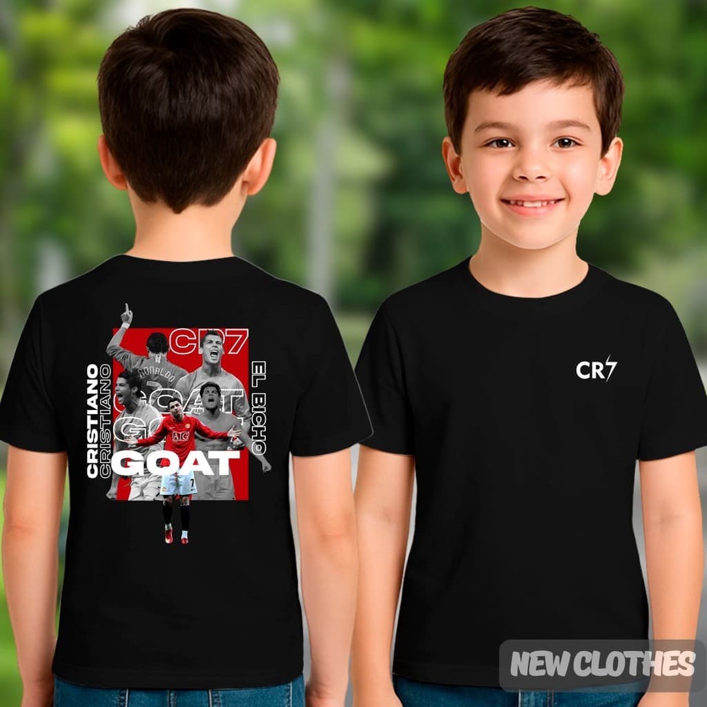 Camiseta Infantil Cristiano Ronaldo Futebol Cr7 Robozão Champions