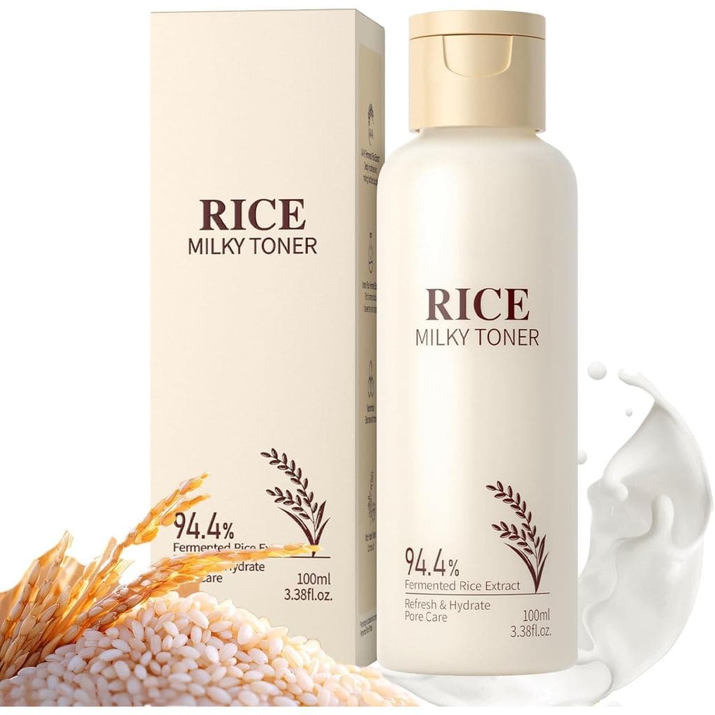 Tônico Facial de Arroz para o Rosto, Tônico Facial Coreano Hidratante Profundo com Extrato de Farelo de Oryza Sativa, pa
