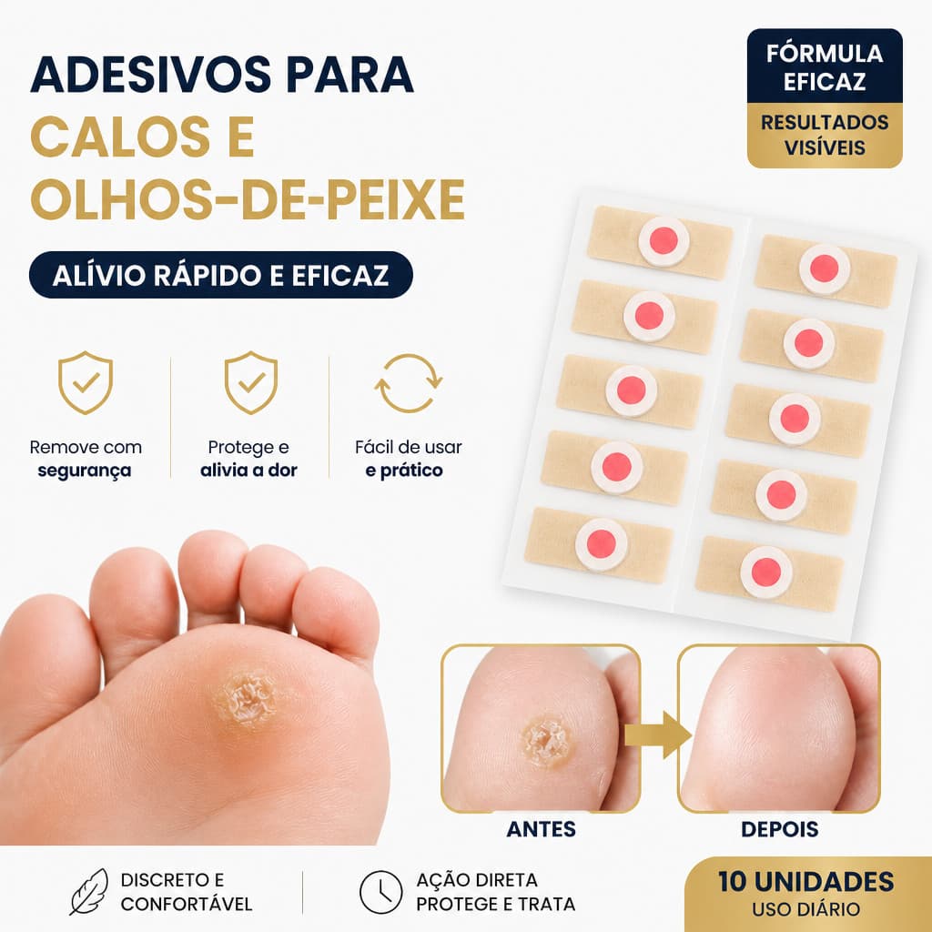 Adesivos Removedor De Calos Do Pé Olhos De Peixe, Tratamento Diário para Conforto e Cuidado