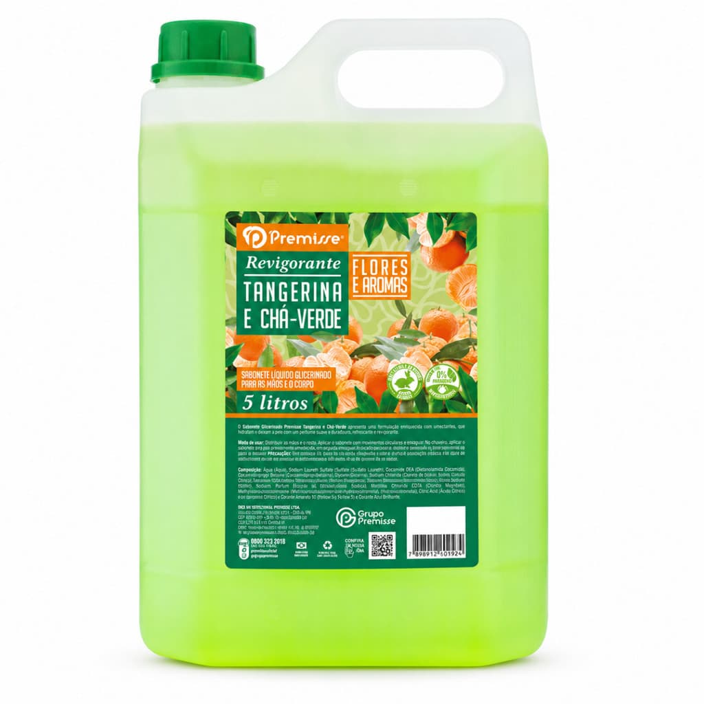 Sabonete Líquido Flores e Aromas 5L Tangerina e Chá Verde