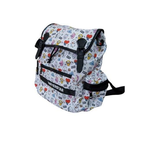 Mochila Infantil Saco Personagens BT21 Fechamento Pratico Leve Resistente Escolar Passeio