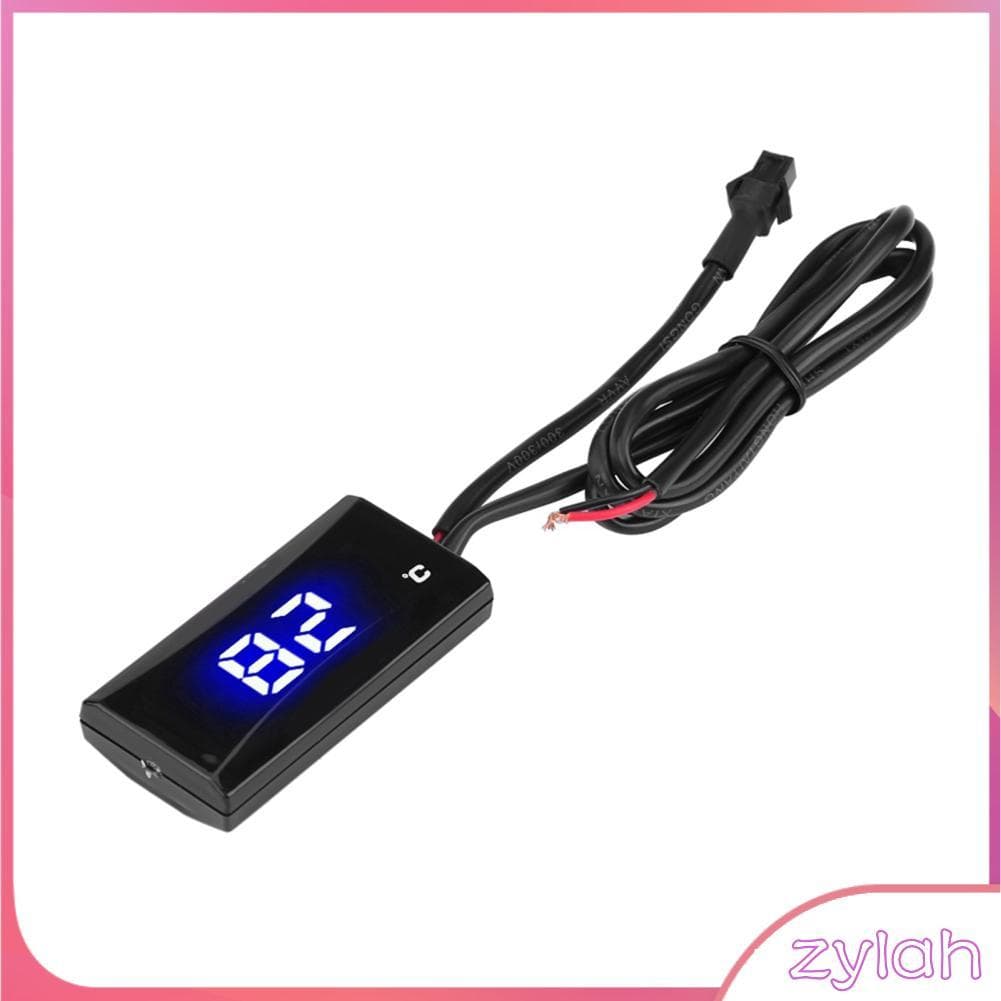 zylah.br Acouto Motocicleta Termômetro Digital Instrumento Medidor de Temperatura da Água Medidor Ultru Fino Universal