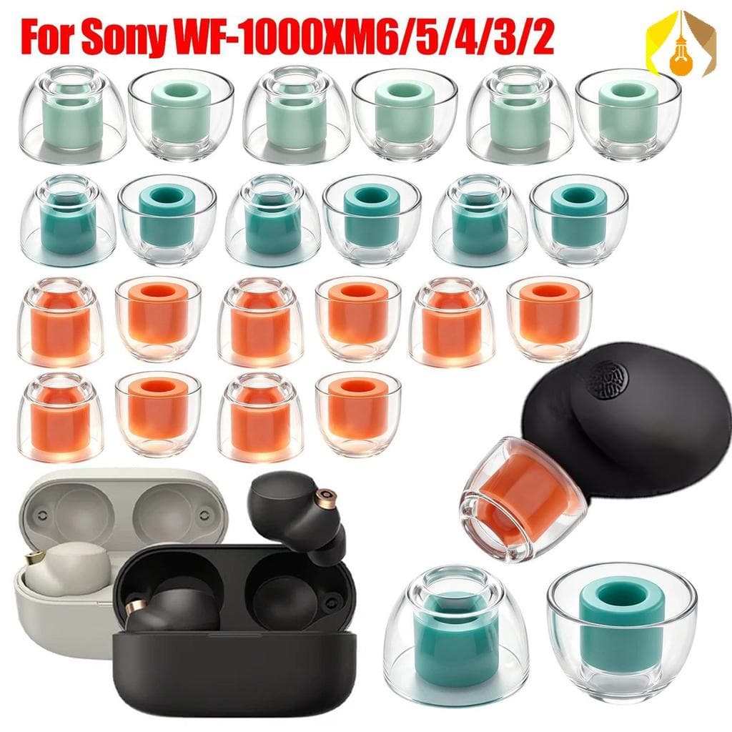 Tampões De Ouvido De Silicone Externos Transparentes Resistentes Ao Envelhecimento-Pontas Transmissão De Som Puro-Peças