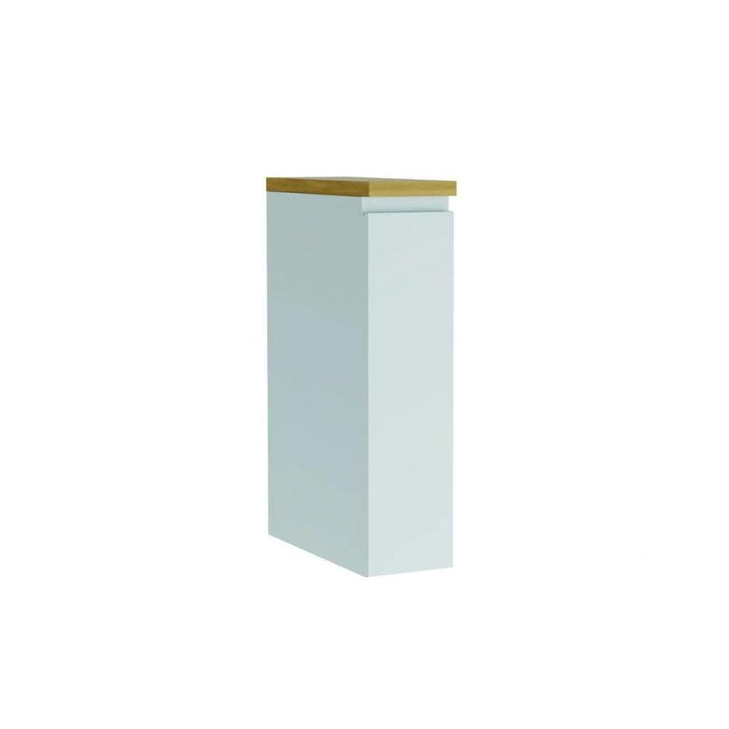 Balcão de Cozinha Rainha Porta Tempero 1 Porta c/Tampo 20cm Branca/Nature - Nesher