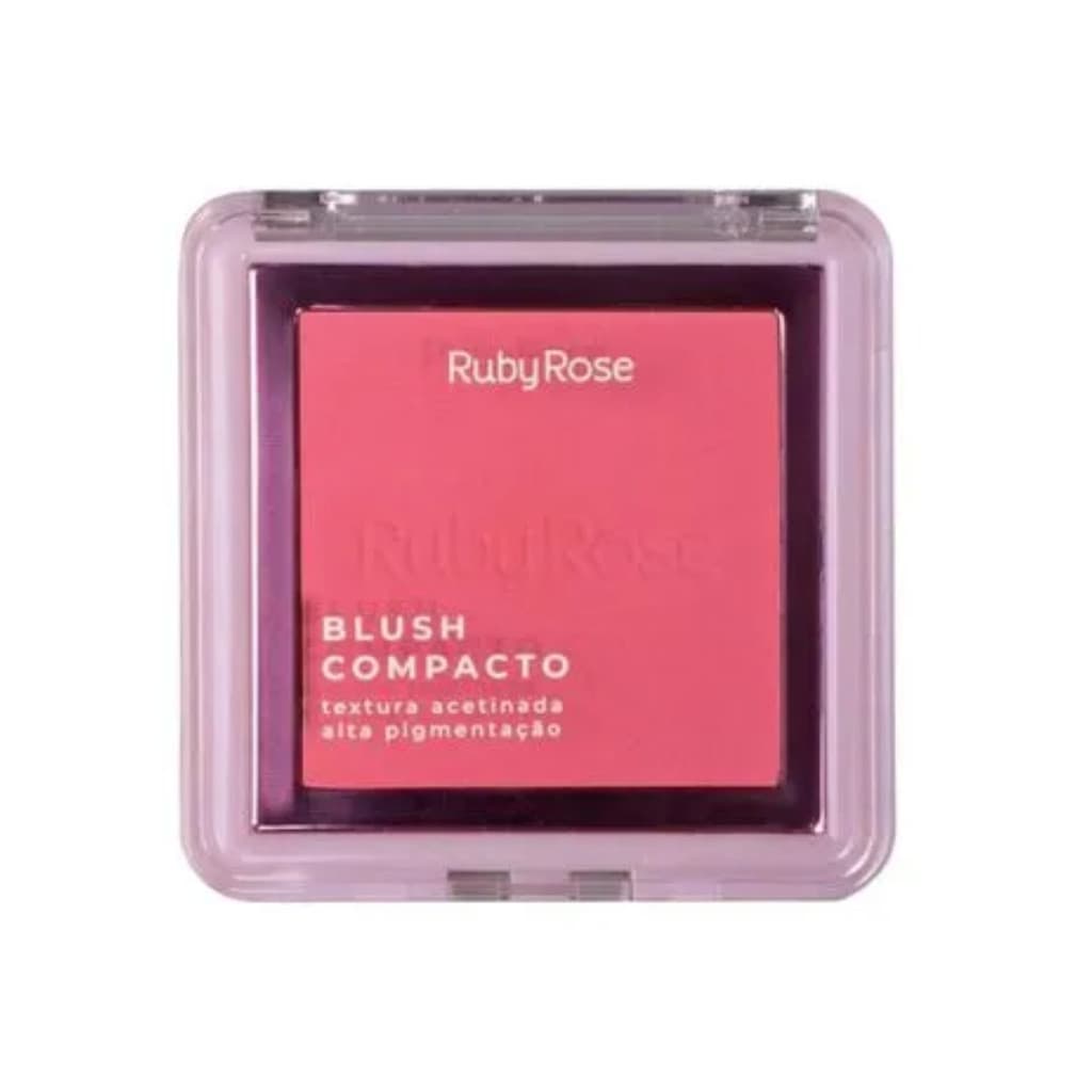 BLUSH COMPACTO RUBY ROSE TEXTURA ACETINADA BL20 7,3G