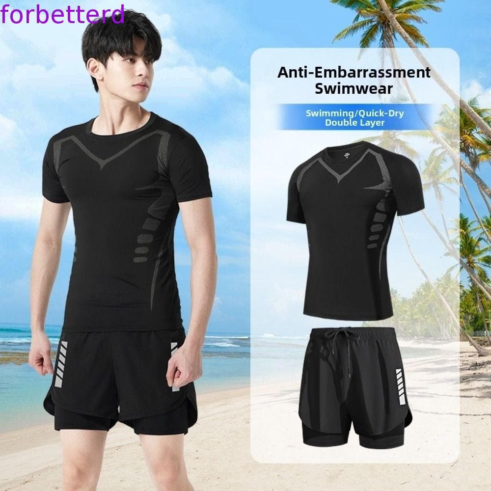 FORBETTERD Roupa De Banho De Primavera Quente , Calças De Natação Maiô Masculino Anti-Estranho , Novo Design Confortável