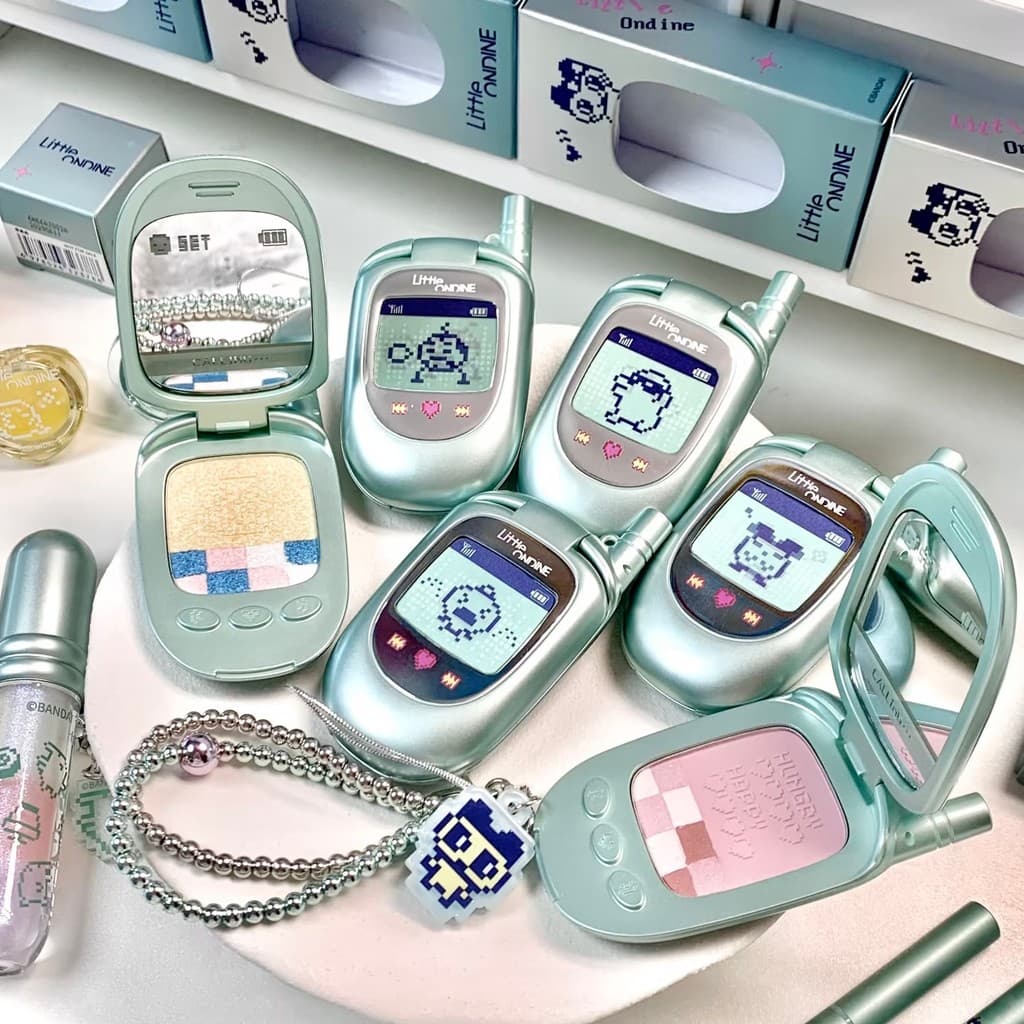 LITTLE ONDINE & Tamagotchi Neon Colorido Multiuso Rosa Delicado Serviço Multiuso Creme Sombra Blush