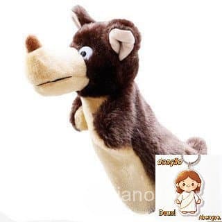 Fantoche De Mão animal Lobo Brinquedo De Pelúcia Infantil