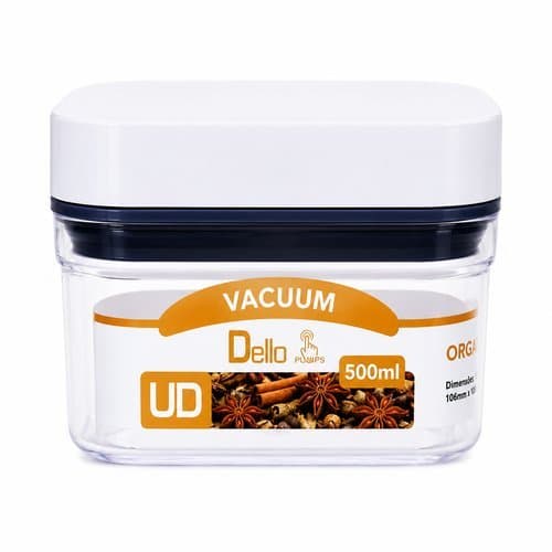 Pote Hermético Retangular 500ml Tampa Pumps Vedação Segura Plástico Transparente Conservação