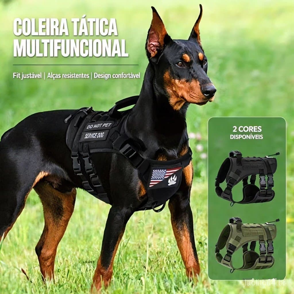 Adequado para cães grandes e cães pequenos, alças e conjuntos de trela, coletes militares táticos para cães
