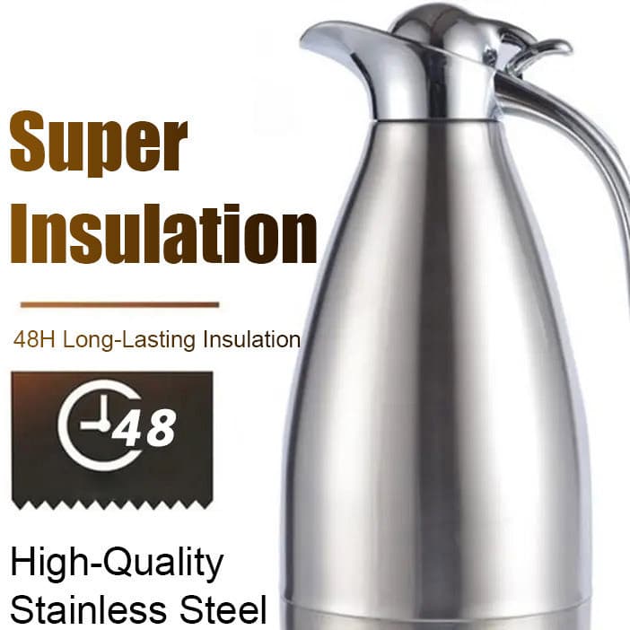 【Alta Retenção de Calor】[Dupla Camada Vácuo] Garrafa Térmica de Aço Inox 304 para Casa/Hotel/Café