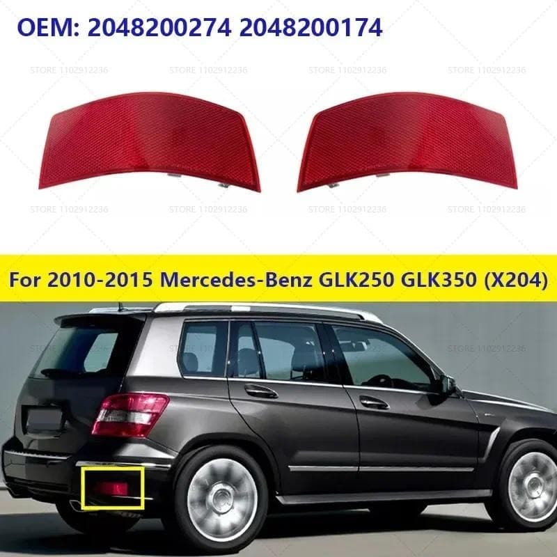 Para 2010-2015 Mercedes-Benz GLK250 GLK350 (X204) Refletor De-Choque Traseiro Luz Guarnição Lâmpada De Advertência 20482