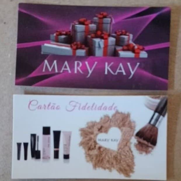 Cartão fidelidade e presente peronalizado mary kay