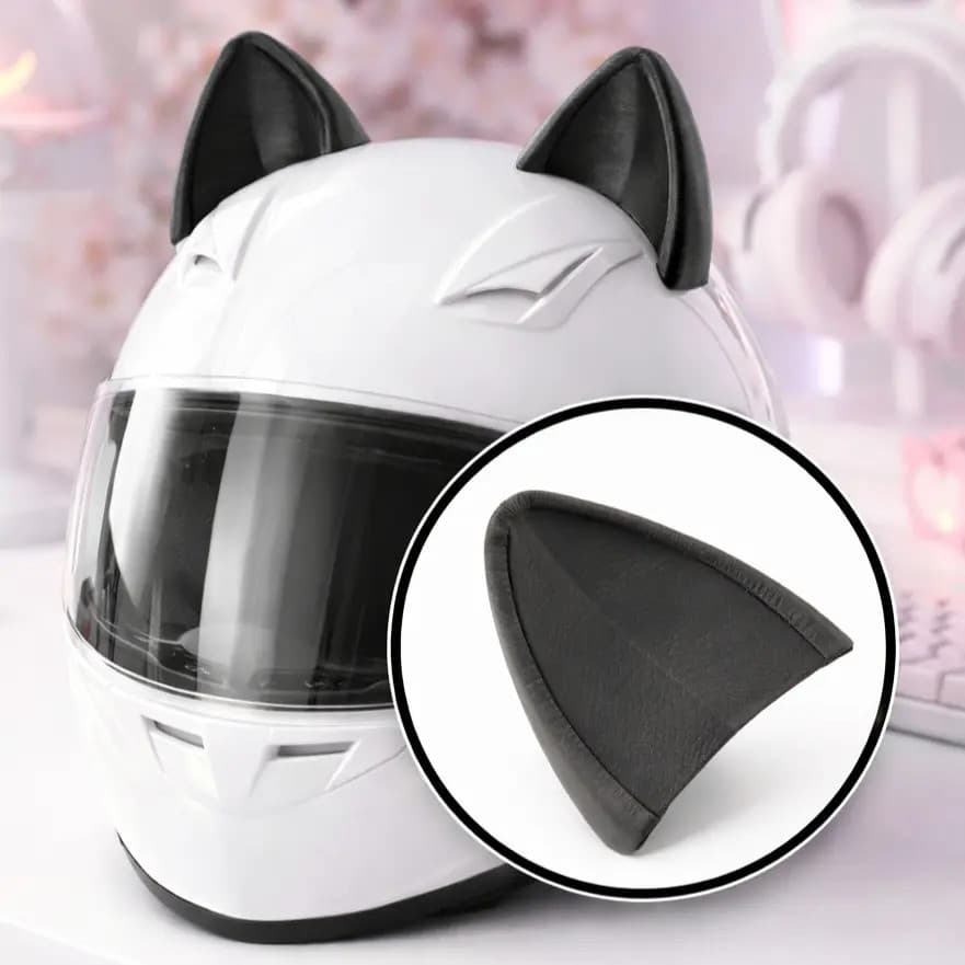 Orelha Gato Gatinho Acessório Capacete Moto Fone Dupla Face