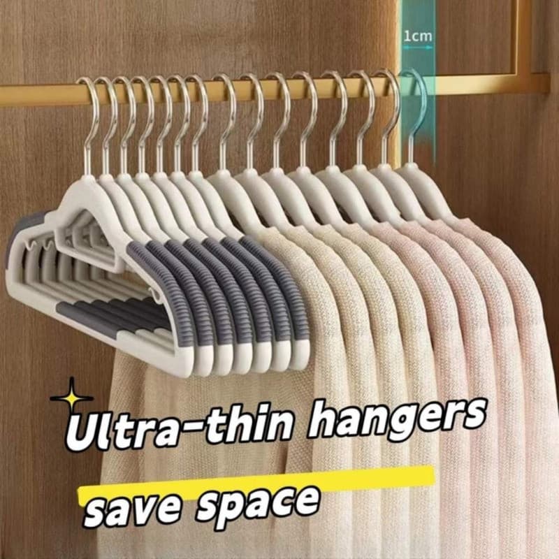 10 / 20pcs anti-deslizamento cabides de roupas com ganchos cabides de plástico pesado armários de casa armazenamento cab