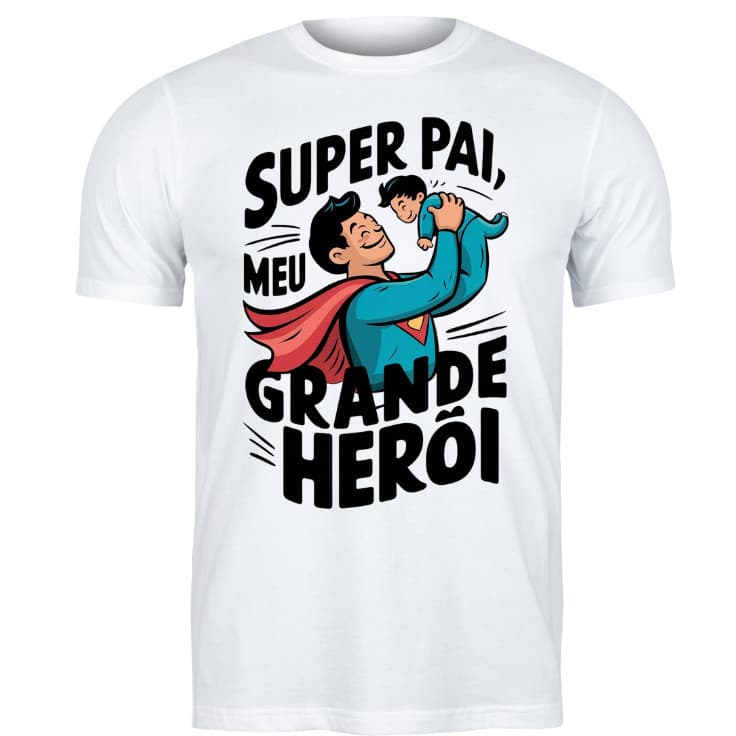 Presente Dia dos Pais: Camiseta Melhor Pai do Mundo Super Pai  + Frete Grátis + Entrega Rápida
