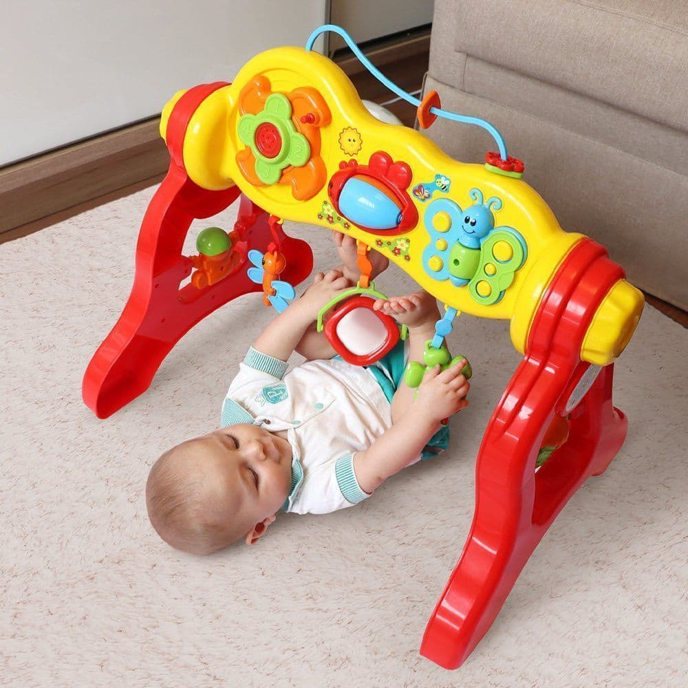 Centro Atividades Infantil Play Gym 3 em 1 Som Brinquedo Bebê Estímulo
