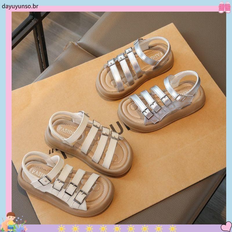 Crianças sandálias 2026 verão novo estilo meninas sandálias de venda quente meninas sapatos de princesa médio grande cri