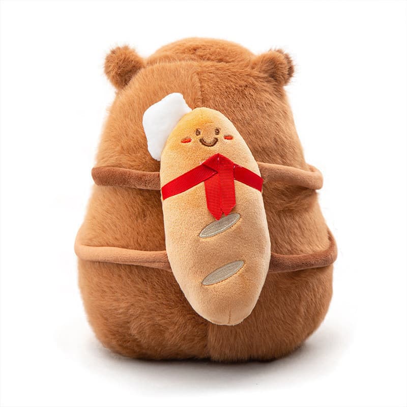 Kapibara descompressão boneca série comida mochila capivara boneca menina presente brinquedo de pelúcia pingente