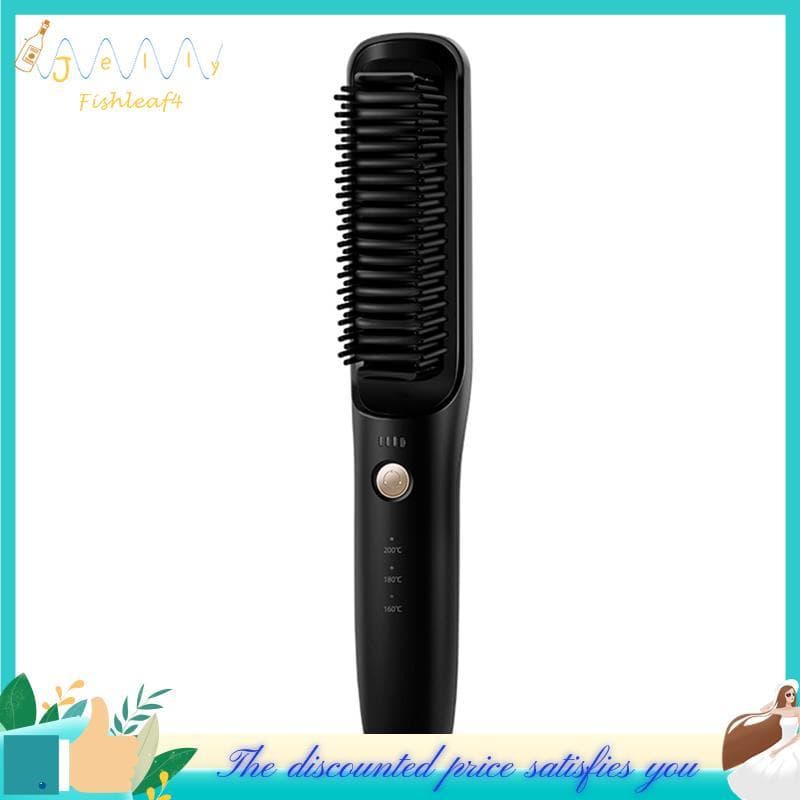 Escova De Alisamento De Cabelo Sem Fio , Elétrica Para , Alisador De Barba Pente Aquecido Recarregável