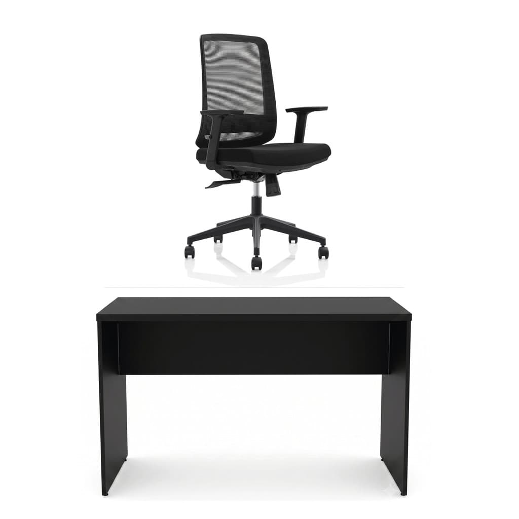 Conjunto Mesa De Escritório 120x60cm + Cadeira Ergonômica
