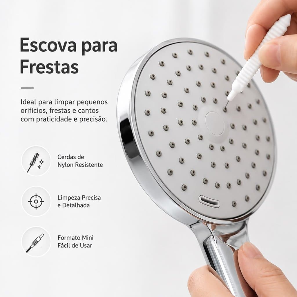 Kit 10/20/30 Escova Desentope Chuveiro Mini Limpador Celular Multifuncional