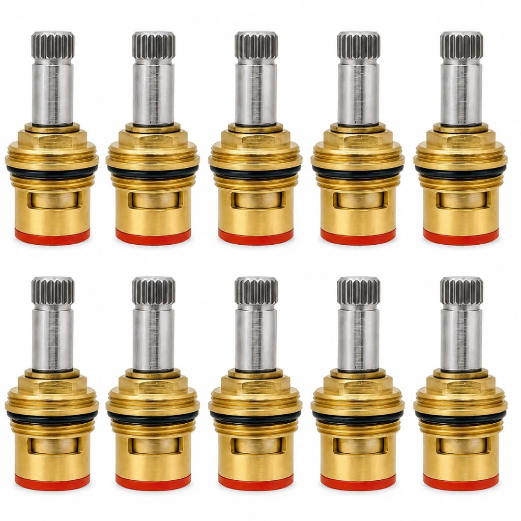 Kit 10 Reparo 1/4 Volta M18 Cartucho Cerâmico Direito 16 Estrias para Torneiras padrão DECA
