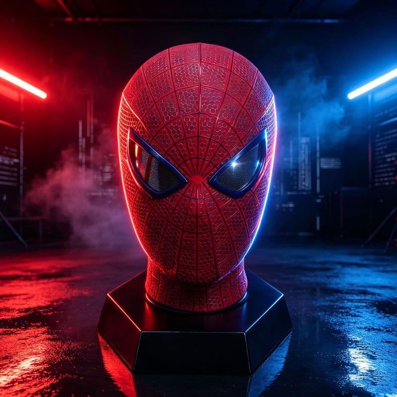 Capacete elétrico luminoso extraordinário do Homem-Aranha piscando que muda de cor Máscara COS Miles Chapelaria Hallowee