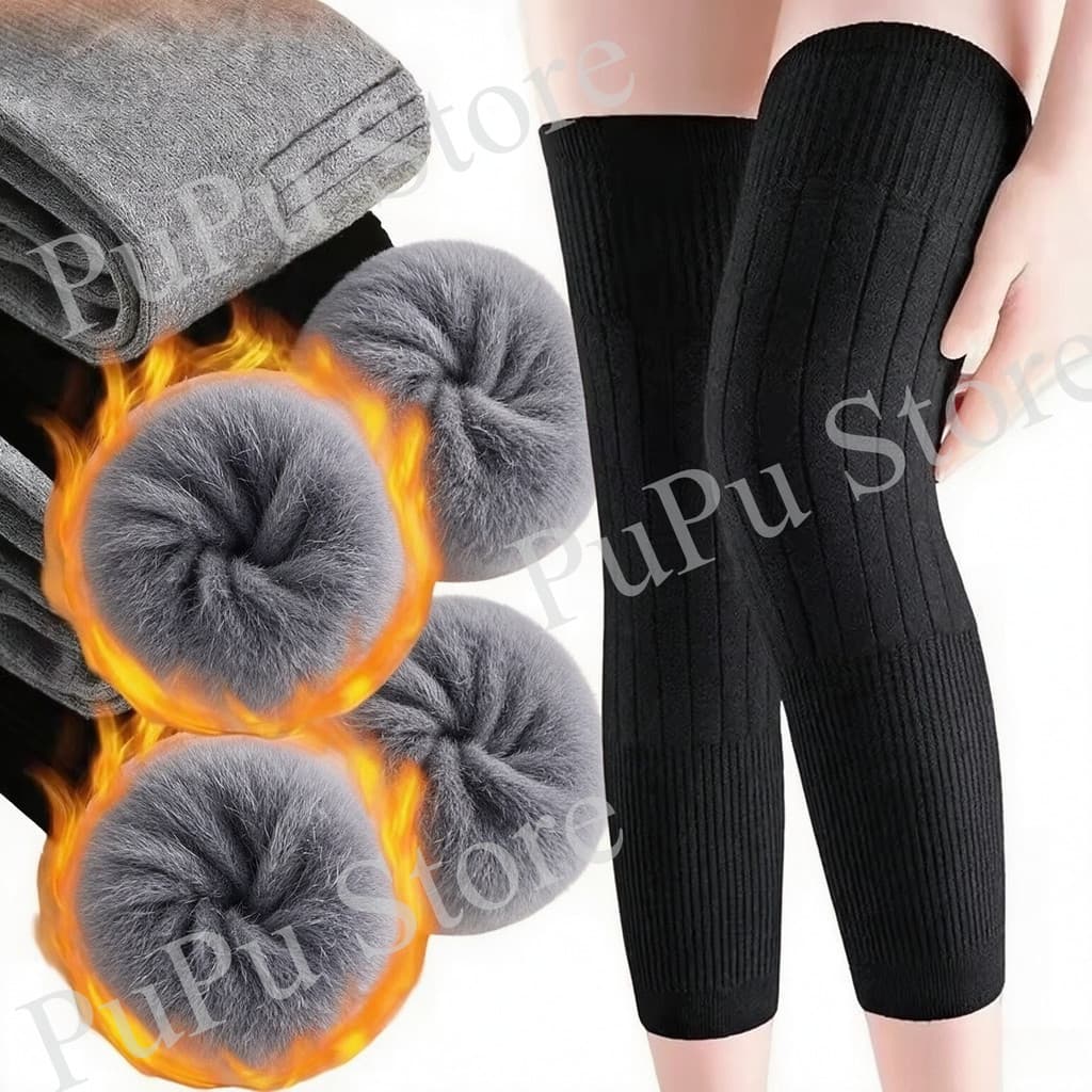 Joelheiras Novas Espessadas E De Pelúcia Capas Para Pernas Estendidas Resistentes Ao Frio Calor Do Joelho Proteção Antig