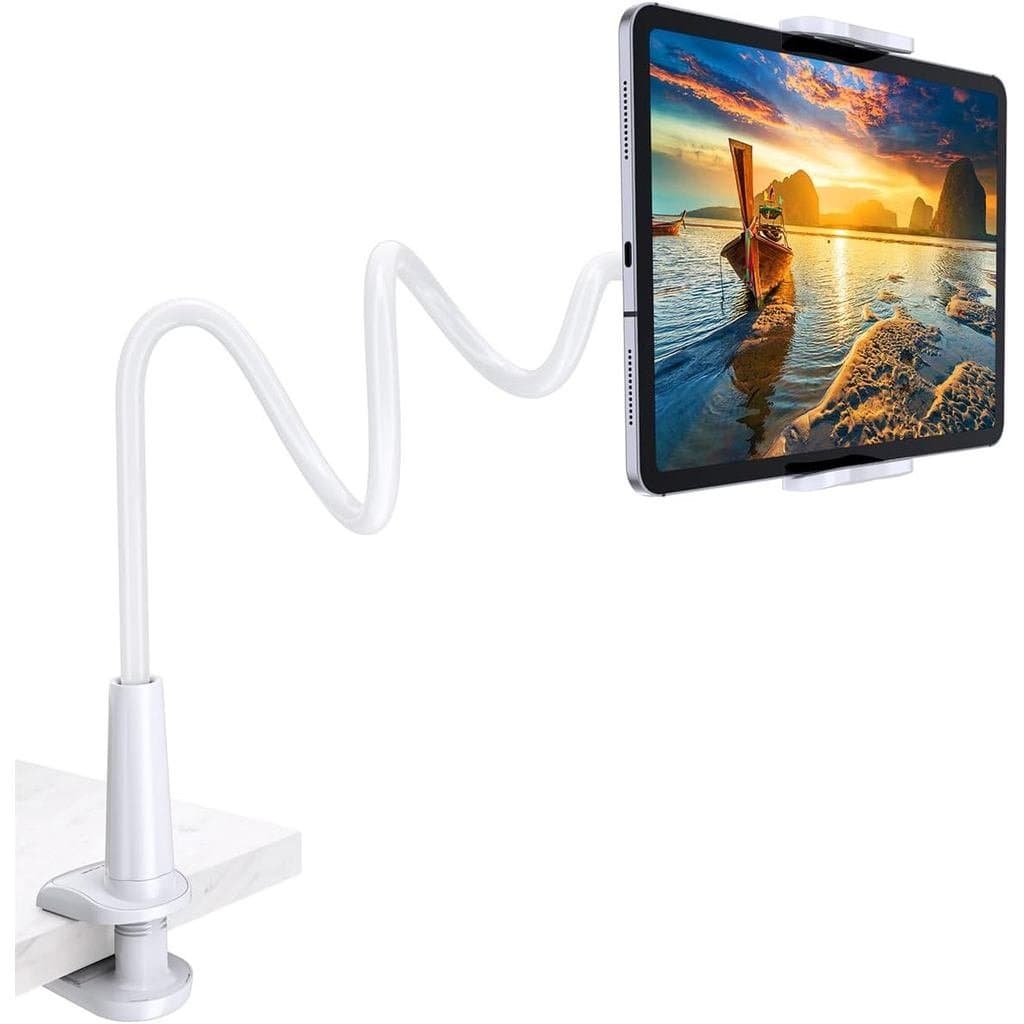 Suporte para Tablet Tryone Gooseneck para Cama, Braço Flexível Ajustável, Suporte de Montagem para Tablets, Compatível c