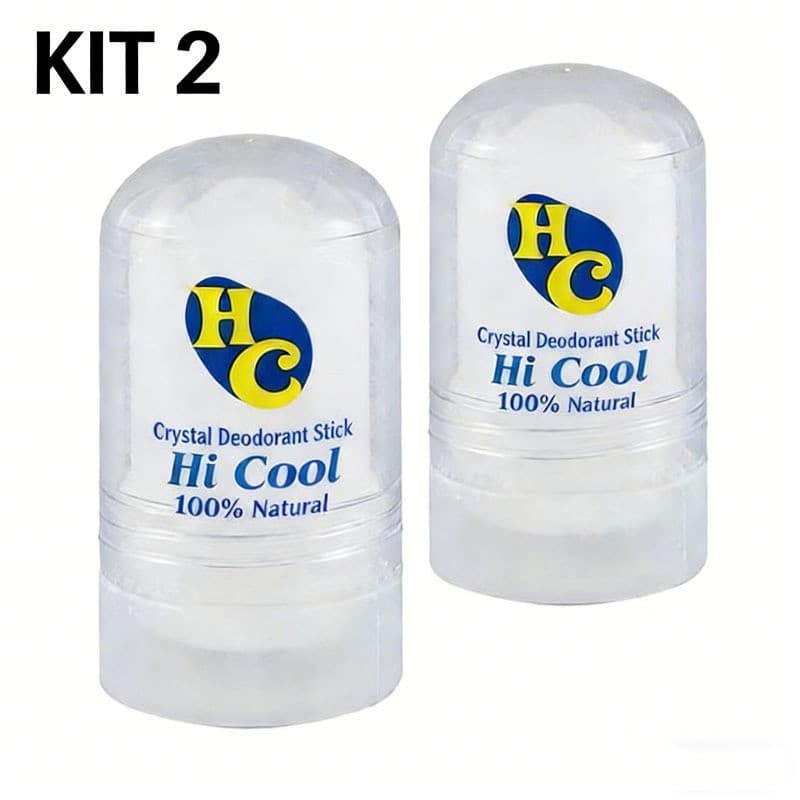 Kit 2 Desodorante Natural em Pedra de Cristal 60g |     Sem fragrância, não mancha as roupas, hipoalergênico