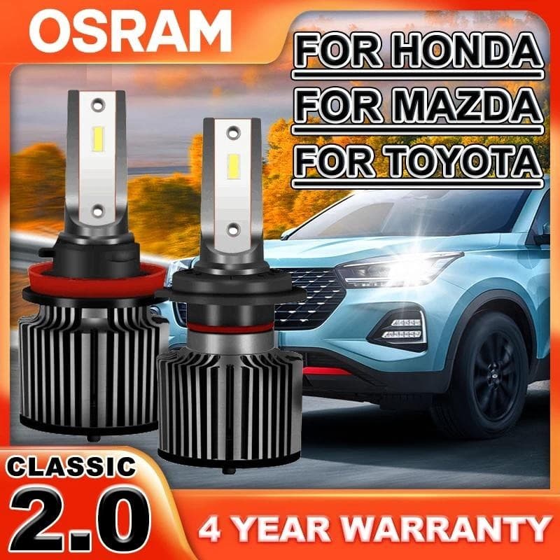 OSRAM H4 H11 H7 Lâmpada Led 9012 HIR2 HB3 9005 HB4 9006 Luzes De Carro H1 H8 Mini Farol Auto Turbo Para Honda Mazda Toyo