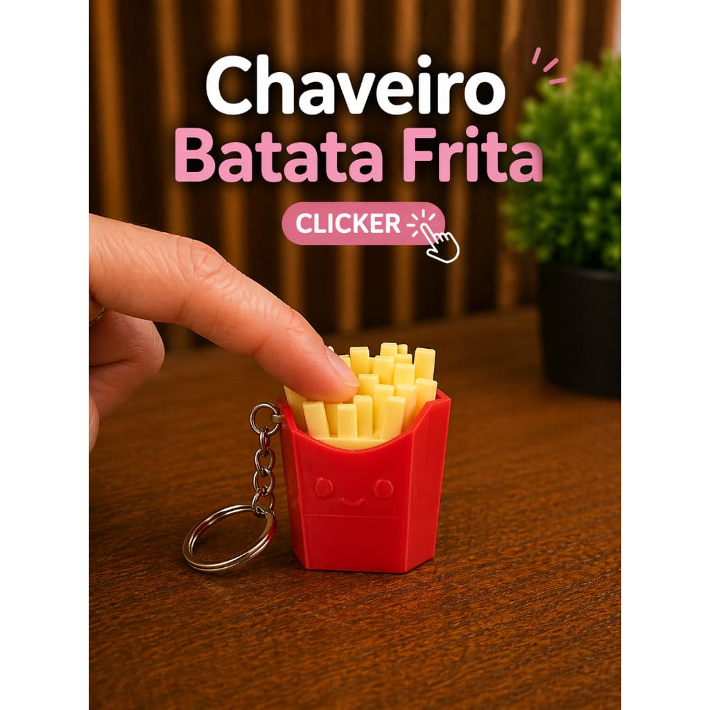 Chaveiro Clicker Anti Estresse Fidget Sensorial – Chaveiro que Aperta para Ansiedade