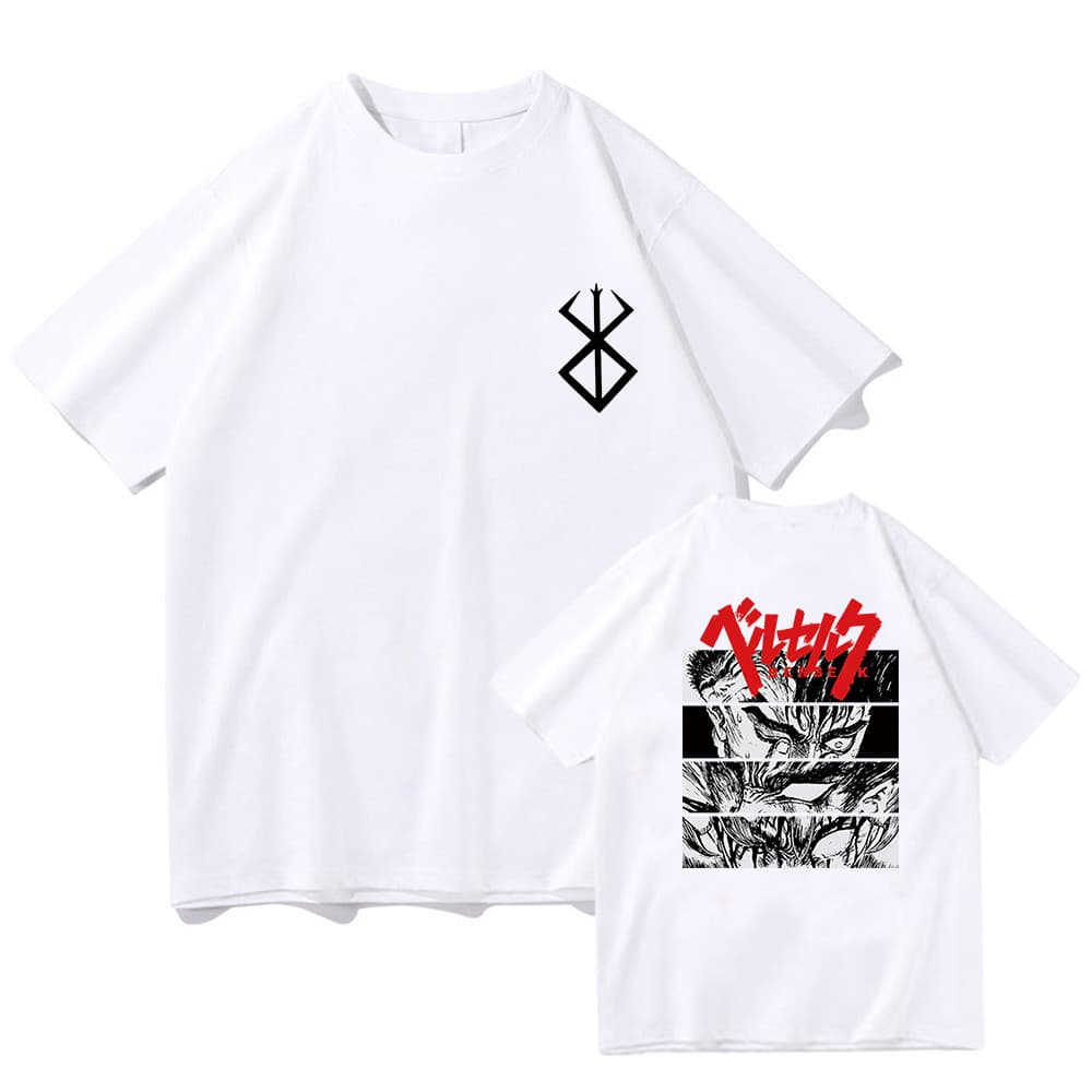 Camiseta Oversized Anime Berserk  Japonês Hip Hop Camisa Streetwear Premium 2024