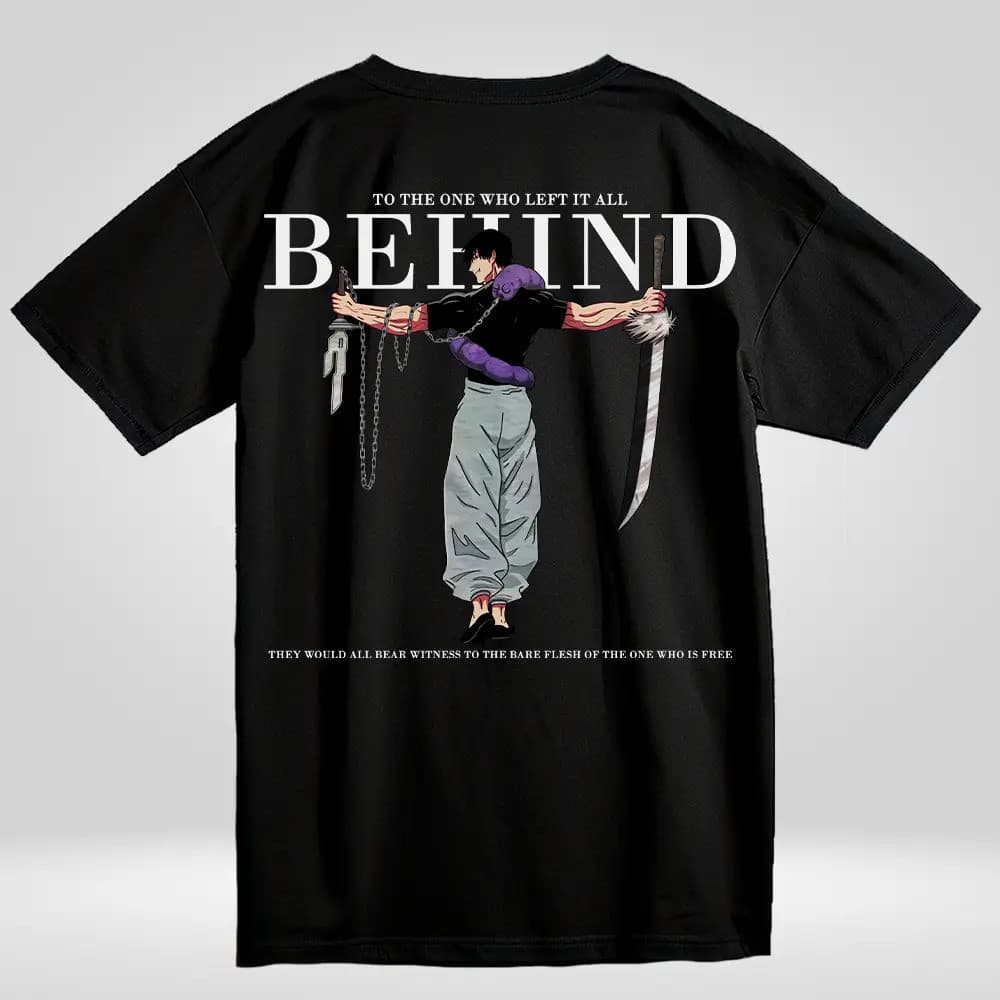 Camiseta Oversized Japones Toji Anime Manga Jujutsu Behind