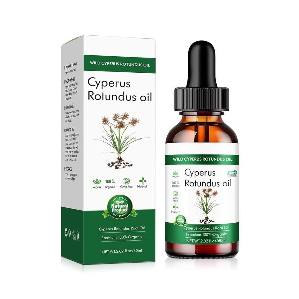 Óleo de taboa selvagem Rotundus, 100% orgânico, 2,02 fl oz, usado para remoção de pelos, deixando a lisa e macia.