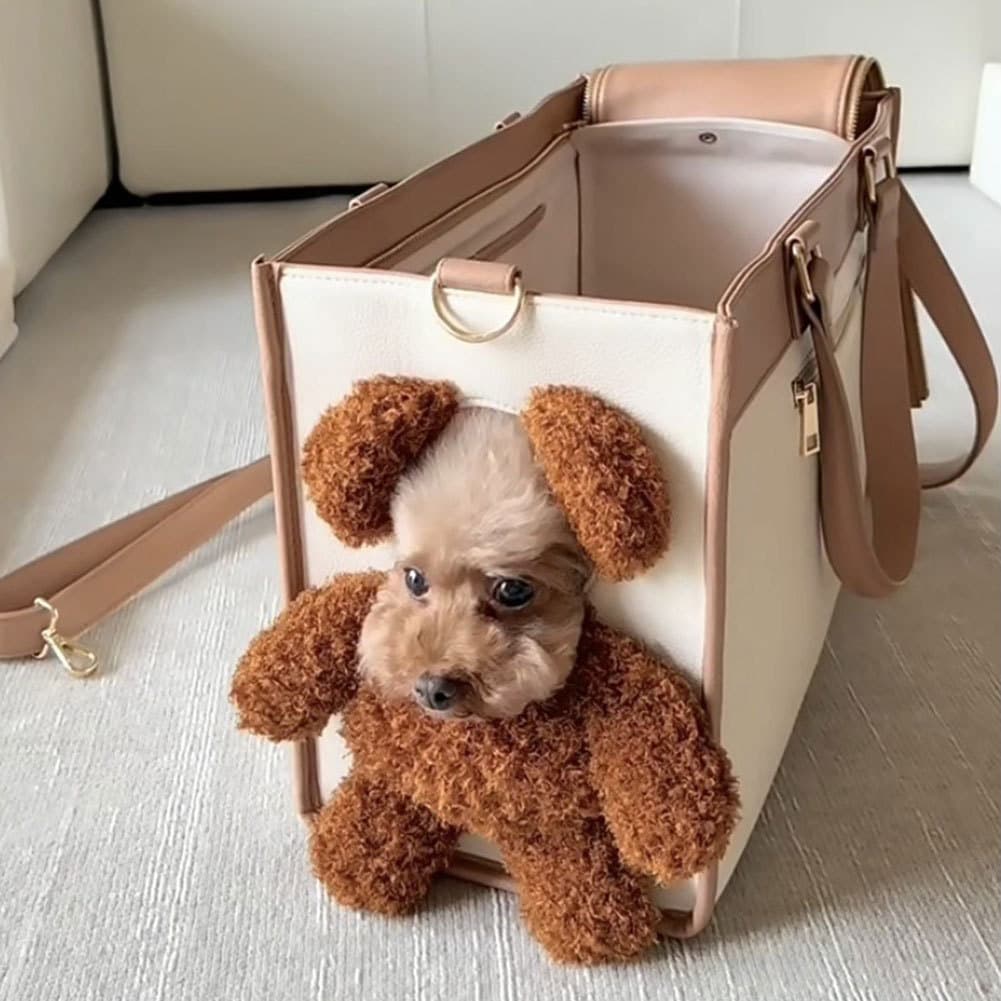 Bolsa Tote Para Transporte De Animais De Estimação , Com Janela De Urso Peek-a Boo , Portátil , Um Ombro , Luxo , Transp