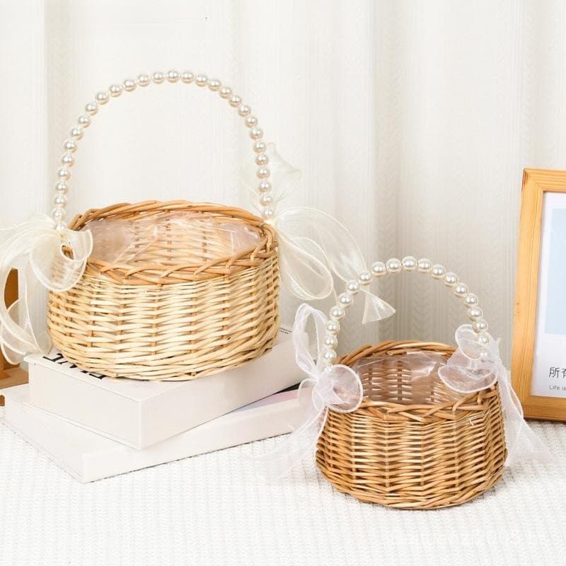 #     Cesta de flores amarela pequena, nova, feita de vime, durável e artesanal.   Crise do Milênio