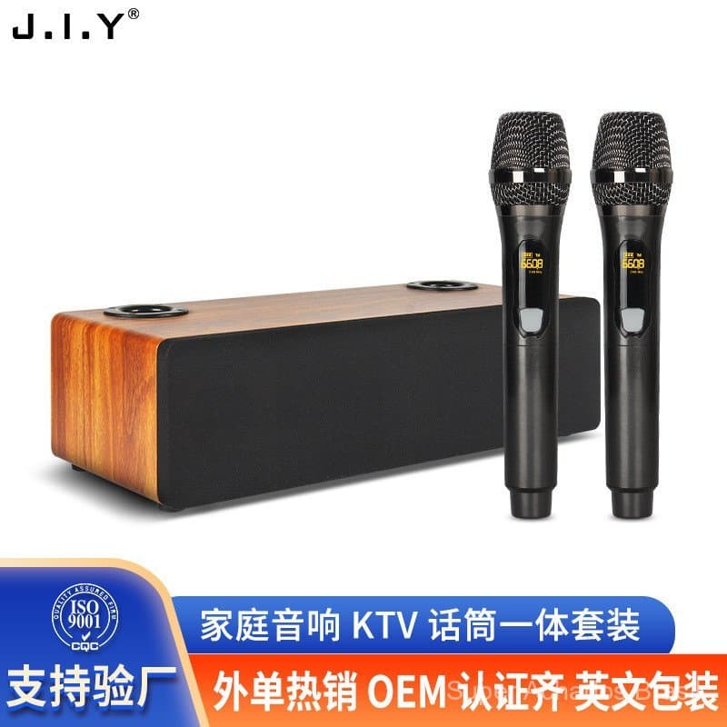TEST-Microfone de áudio para karaokê, máquina tudo-em-um, alto-falante Bluetooth, microfone para computador, fone de ouv