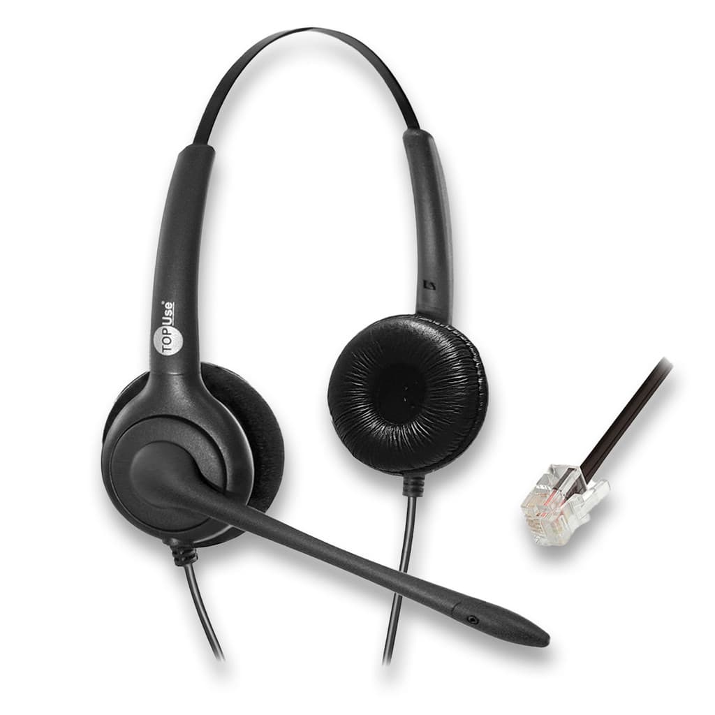 Headset FP-350 Biauricular RJ9 Cancelador de Ruído Posição 3 Top Use Para Alguns Modelos da Cisco