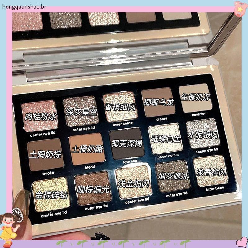 Coleção de 2.3.000 pessoas Natashaping Paleta de cimento de substituição Paleta de sombras de 15 cores Paleta de cores N