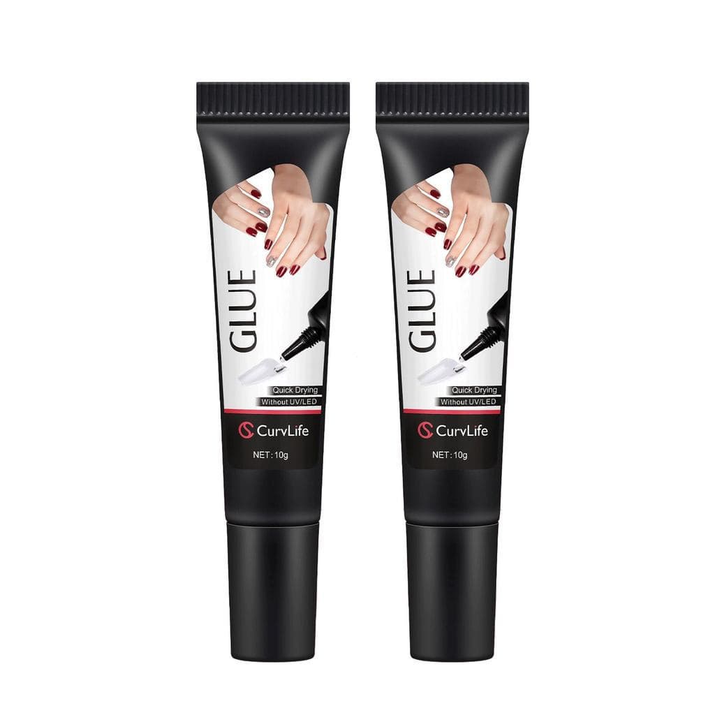 Curvlife Gel de Unhas Semi-Sólido Super Forte 10g, 2 Peças do Melhor Gel de Unhas Macio para Unhas Postiças - Não Requer