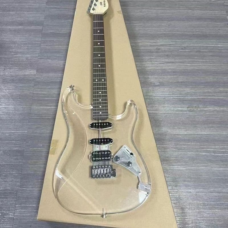 Guitarra elétrica de cristal ST Single Shake, guitarra iniciante adulta iniciantes introdutório tocando guitarra elétric