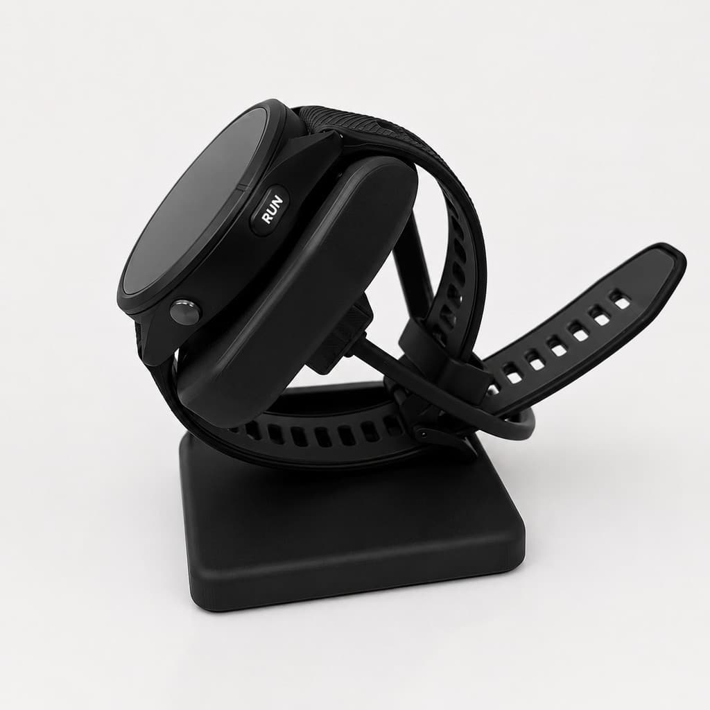 Base Dock Carregador Garmin Premium Para Fenix Forerunner Suporte Mesa Lado Direito