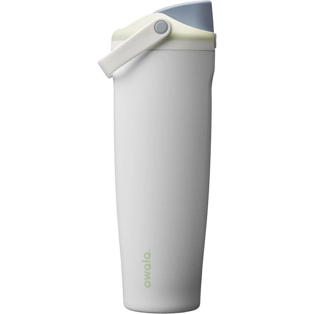 Garrafa de água Owala FreeSip Sway de aço inoxidável isolada, com bico duplo, canudo embutido e alça, adequada para viag