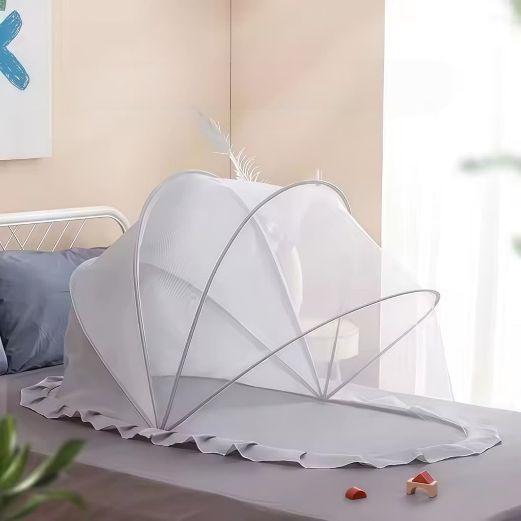 Mosquiteiro Tenda Dobrável Para Bebê Berço Portátil Com Tela Fina Anti Insetos P.HQ