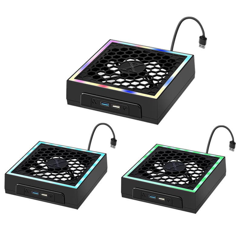 Adequado para xbox seriesx ventilador xboxseriesx host ventilador de refrigeração RGB ventilador host acessórios